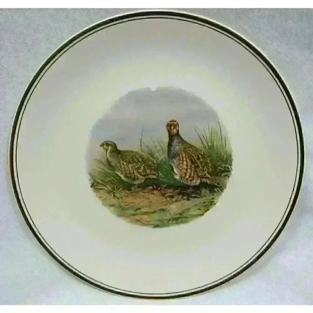 Bird Plates 10" Liverpool Road Pottery England Gold Gilt Rims Lot of 5 Vintage - Picture 9 of 12